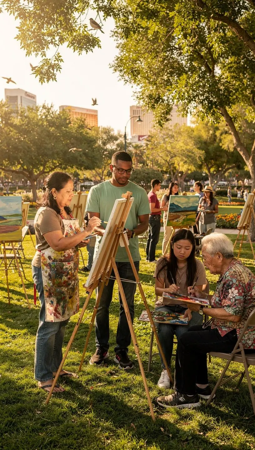 Community members engaging in collaborative art projects